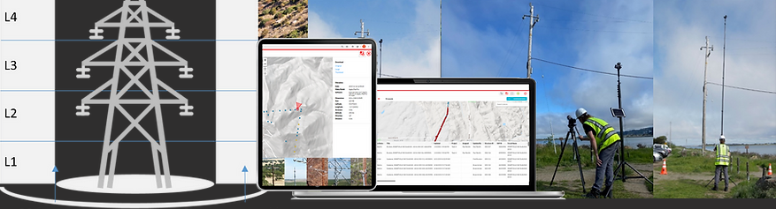 Telescopic camera pole for landscape and utilities survey Telescopic camera pole for landscape and utilities survey
